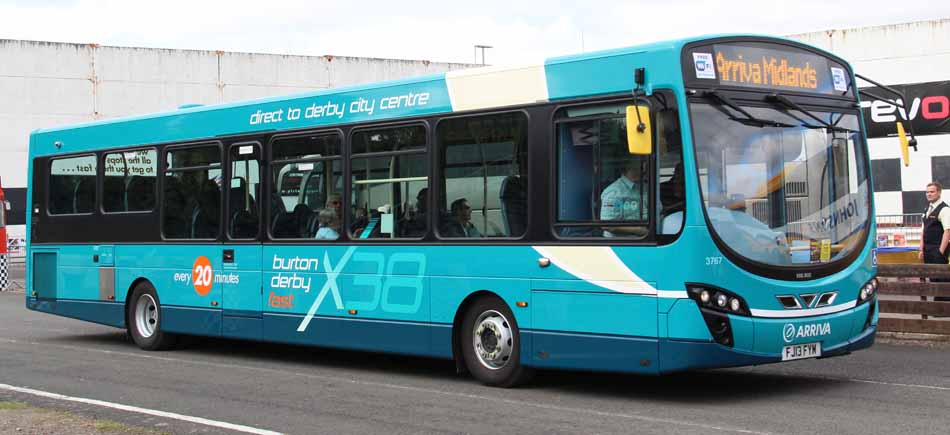 Arriva Midlands Volvo B7RLE Wright 3767