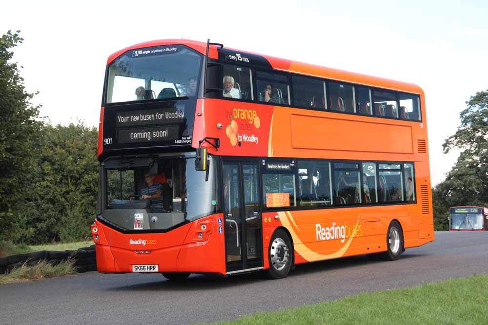 Reading Buses Wright Streetdeck 902 Orange