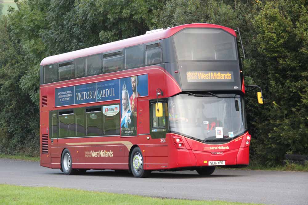 National Express West Midlands Wright Streetdeck 3304