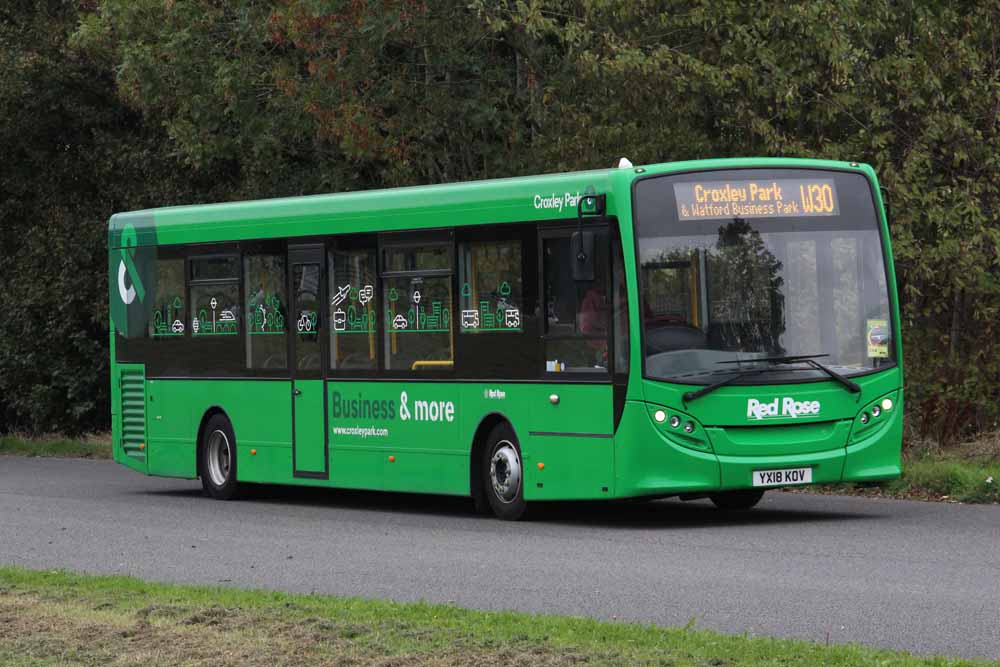 Red Rose Alexander Dennis Enviro200 YX18KOV Croxley Park