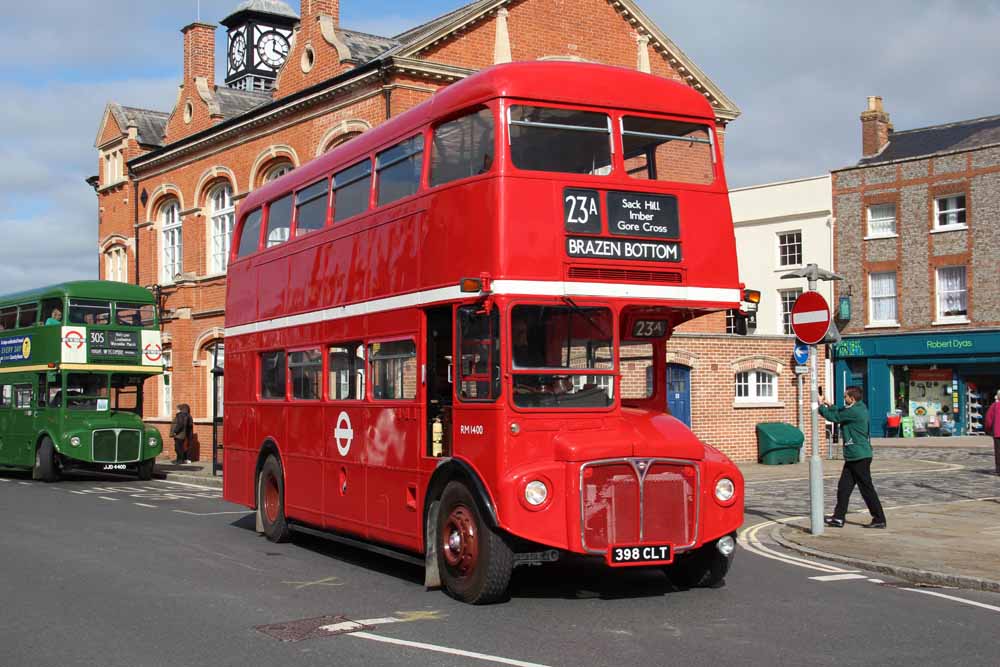 London Transport AEC Routemaster Park Royal RM1400 flyby