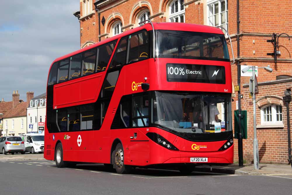 Go-Ahead London BYD DD Alexander Dennis Enviro400EV City Ee1 flyby