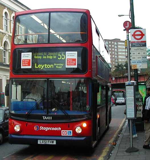 Stagecoach in London Trident TA411 LX51FHW