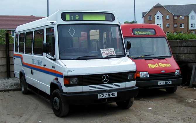 Lutonian Mercedes Made to Measure 709D K27WND & Red Rose Ford Transit H63BKM