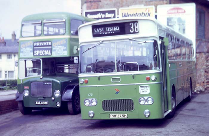 Southdown Leyland Leopard Northern Counties 475, Aldershot & District Dennis Loline Alexander 508