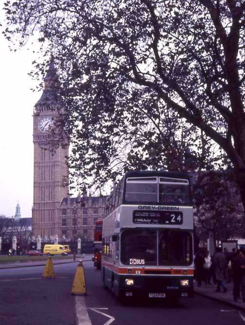 Grey Green Volvo Citybus 124