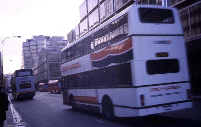 Grey Green doubledeck coach