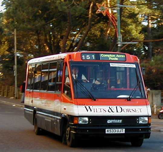 Wilts & Dorset Optare MetroRider 2533 K533UJT