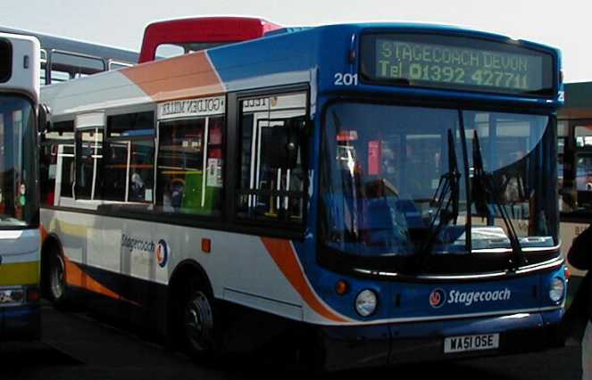 Stagecoach Devon Dennis Dart SLF Alexander ALX200 201