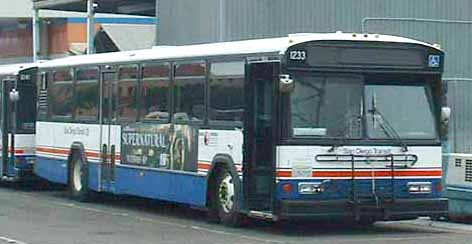 San Diego Metropolitan Transit Gillig Phantom 1233