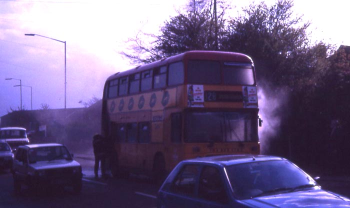 Bee Line Bristol VRTSL ECW 948 on fire