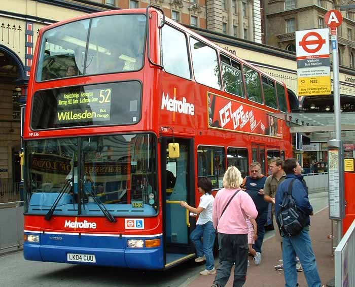 Metroline Volvo B7TL Plaxton President VP536