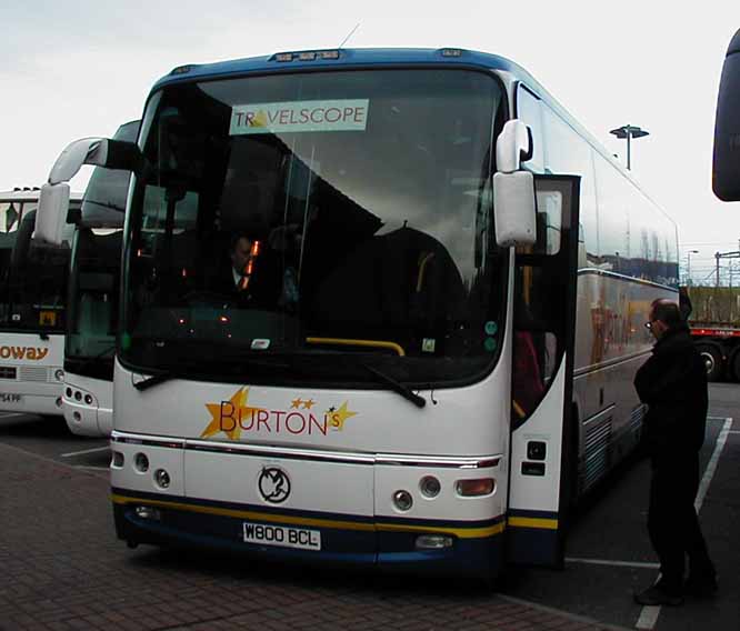 Burton Coaches Volvo B10M Plaxton Premiere W800BCL