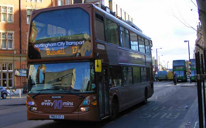 Nottingham City Scania N94UD Omnidekka East Lancs 721