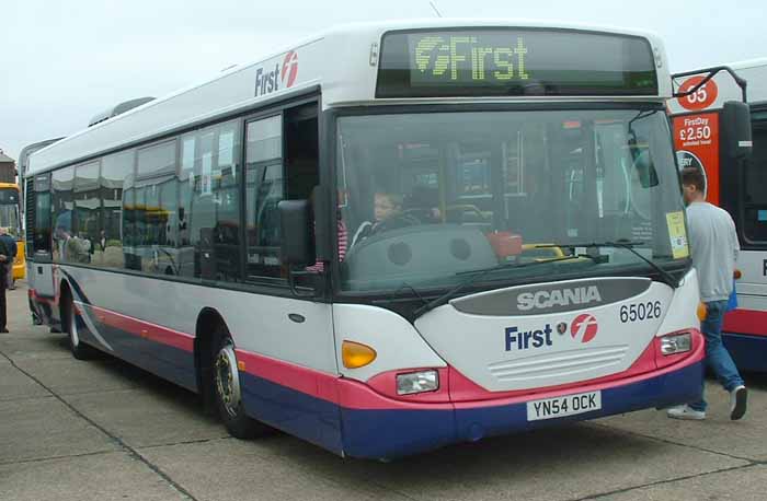 First Potteries Scania Omnicity 65026