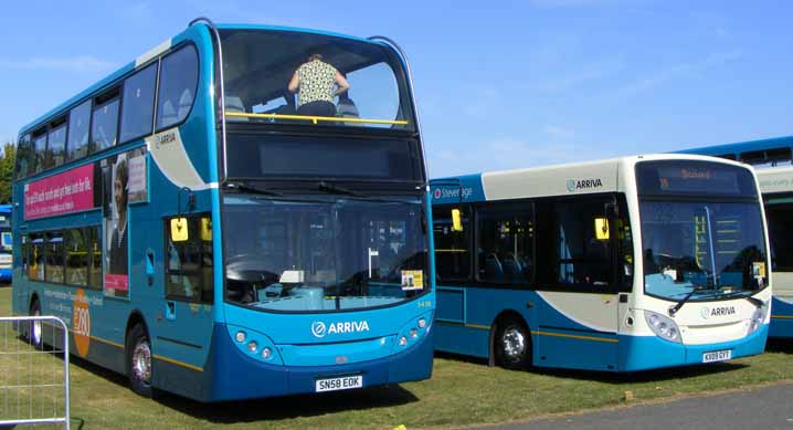 Arriva the Shires Alexander Dennis Enviro300 3566 Showbus Winner & Enviro400 5438