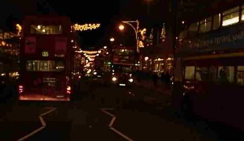 Oxford Street Routemasters at night