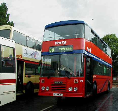 First Leicester Dennis Dominator East Lancs 79 - B79MJF