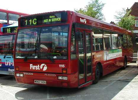 First Southampton Volvo B10B Plaxton Verde M967GDU